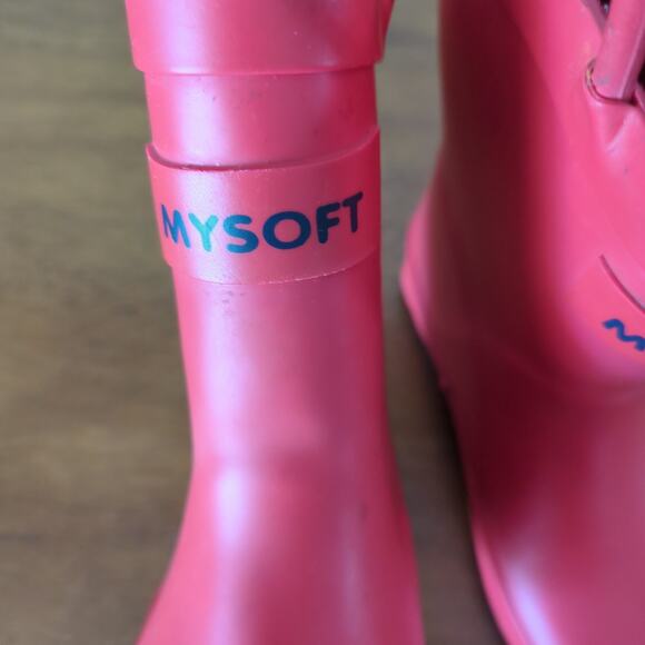 Kushyshoo Red kids/toddler Red Rain Boots water proof rubber boots toddler size6 - Picture 6 of 9